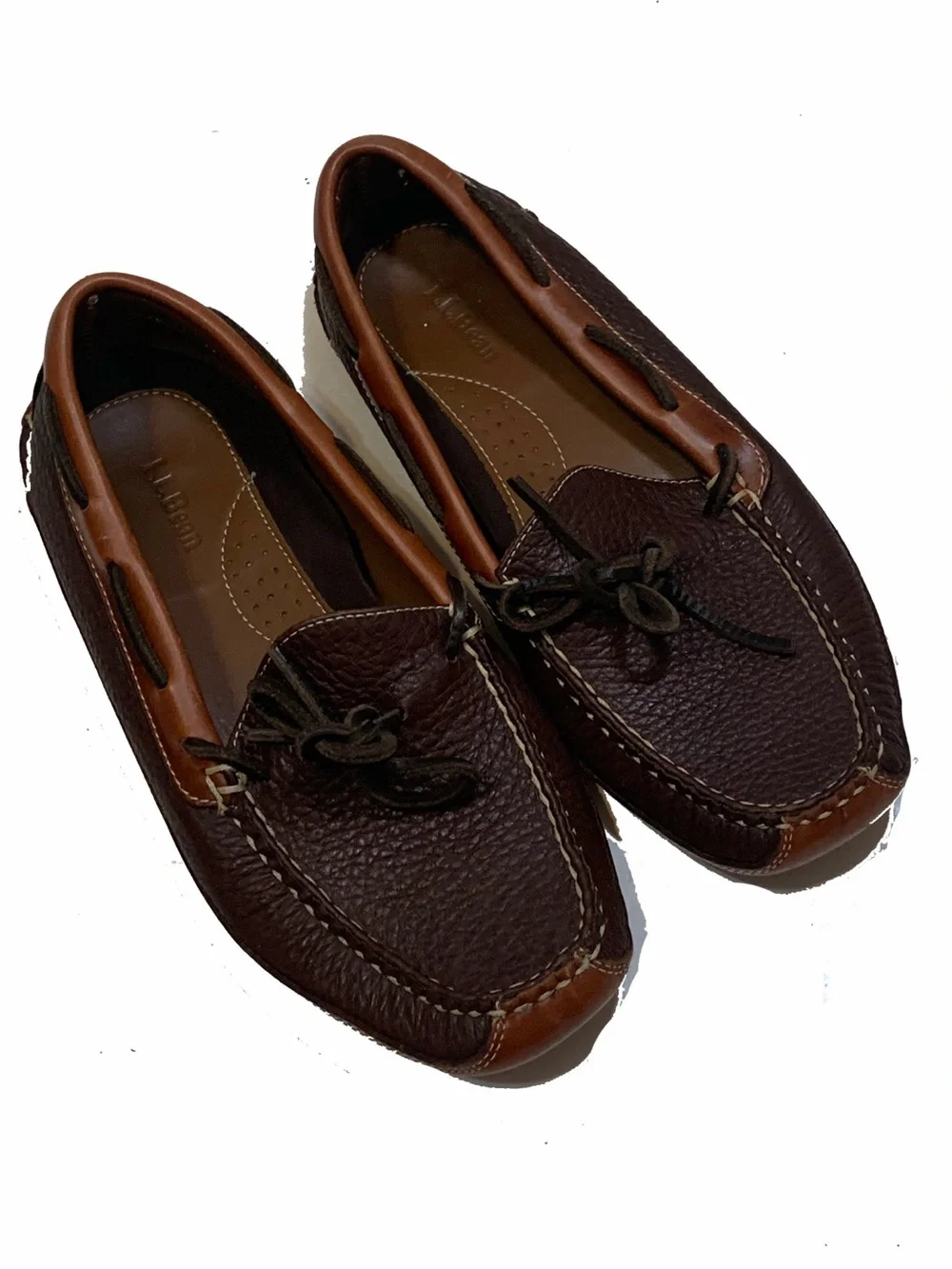 8 / L.L. Bean Men's Bison Double-Sole Slippers, Leather